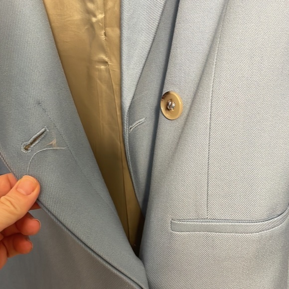 Zara blue long coat XS NWOT - Picture 9 of 10